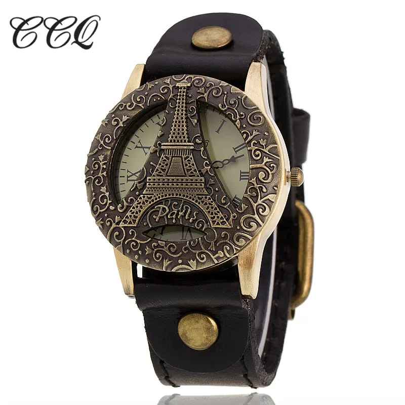 Часы наручные CCQ женские кварцевые брендовые винтажные люксовые повседневные с