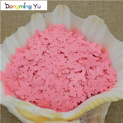 Hot Sale 50g/500pcs Solid Colors 9*12MM Butterfly Plating Sewing PVC DIY Loose Sequins Sewing Craft DIY Materials paillette Side