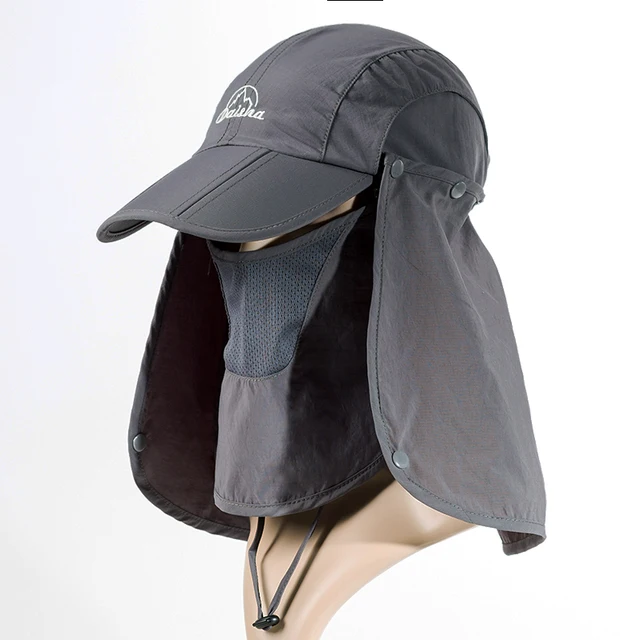 Men's Outdoor Sport Hiking Camping Visor Hat UV Protection Face Neck ...