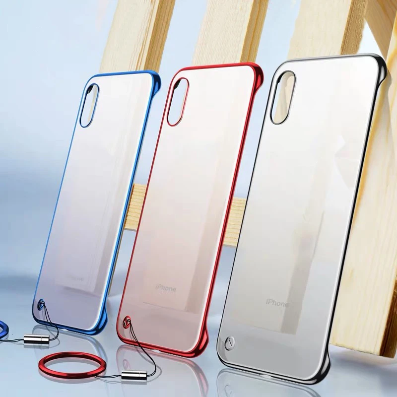 Прозрачный матовый чехол для iPhone X XS Max XR Ультратонкий с защитой от падения без