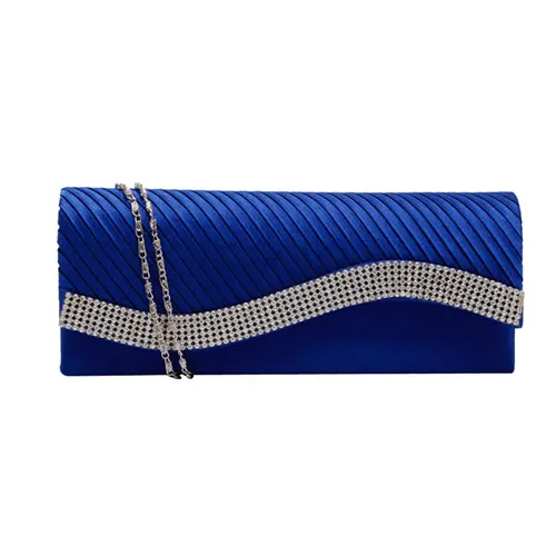 5A6007BLUE Модная женская сумочка, стразы, вечерняя сумочка, клатч, свадебный кошелек, кошелек - Цвет: 5A6007BLUE