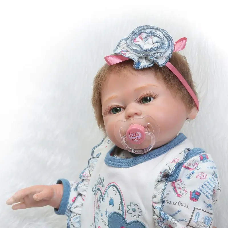 Перекрасили 50 см всего тела силикона Reborn Baby Doll 2" Реалистичного Винил новорожденных принцесса девушка прекрасный подарок на день рождения купаться игрушка
