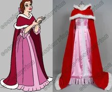 New Arrival Beauty and The Beast Belle Cosplay Costume Pink Dress