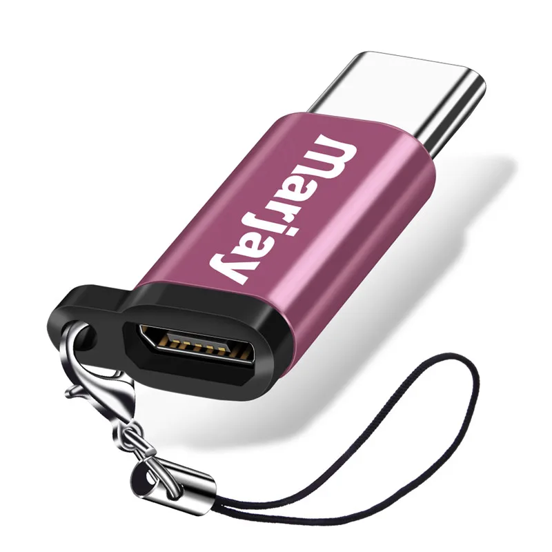 Marjay OTG Тип-C адаптер USB C на Micro USB OTG кабель Thunderbolt 3 Тип usb C адаптер для Macbook Pro samsung S9 One plus USBC - Цвет: Rose Gold