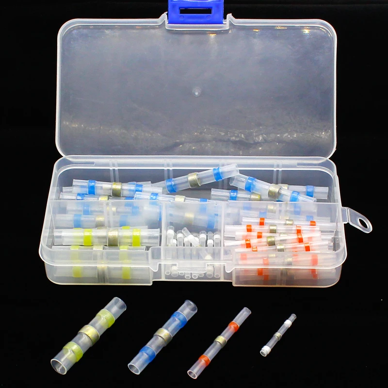 50 шт. новые Термоусадочные Припоя рукава провода обжимные стыковые клеммы