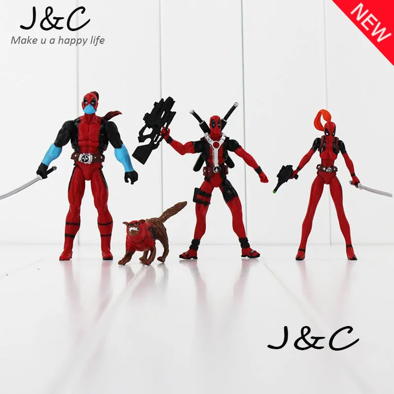 

Free Shipping 4Pcs/Set Marvel Deadpool CORPS Action Figure Toy PVC Dolls Toys TACOS & BUPRITOS 4~11.5cm