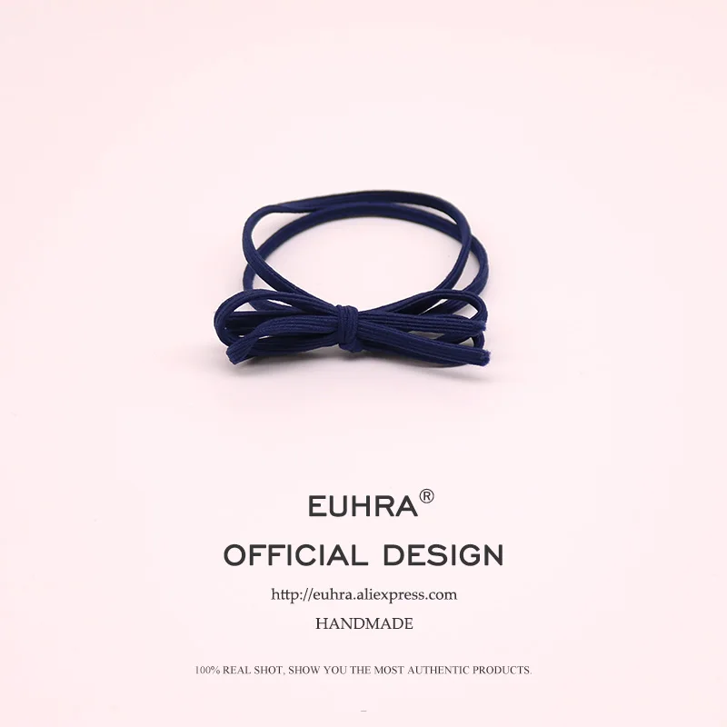 EUHRA 5 цветов эластичные резинки для волос, резинки основной галстук бабочка высокая эластичность для женщин лента для волос детей