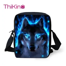 Thikin Толстовка с принтом волк при лунном свете сумка через плечо для телефона для мальчиков телефонные сумки для покупок Mochila Infantil