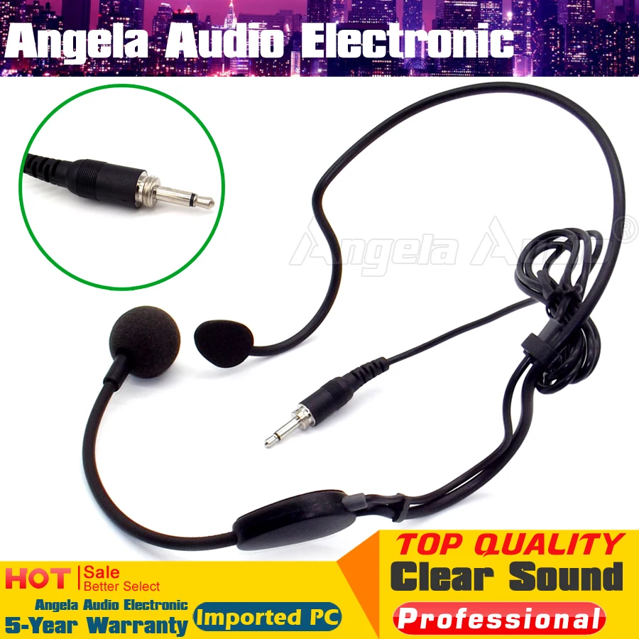 3.5 mm Screw Plug Headworn Condenser Microphone Headset Mic Microfono Microfone For Wireless
