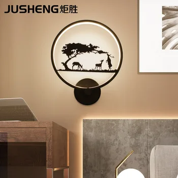 

Torch Victory Led Wall Lamp Concise Modern Round Pattern Lamps And Lanterns Hotel Engineering Guest Room Bedroom Bedside Lamp