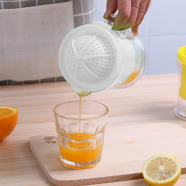 Homdox Manual Lid Rotation Press Portable Hand Juicer Fruit Squeezer