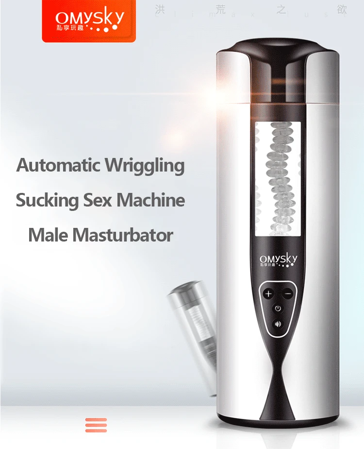 OMYSKY 10 Frecuencia Automática Masculina Peristalsis Masturbador Con