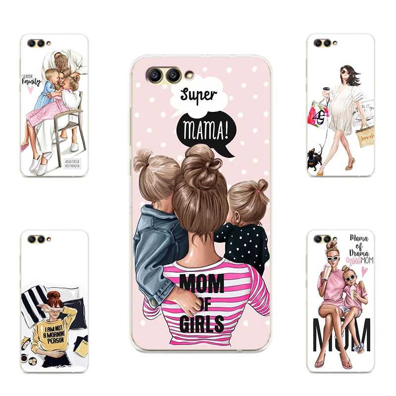 

Black Brown Hair Baby Mom Girl Queen phone case for Huawei honor 7 7S 7I 7A 7C 6C 6A 6plus 6X 5 5A 5C 5X 4A 4C 4X Hard PC cases