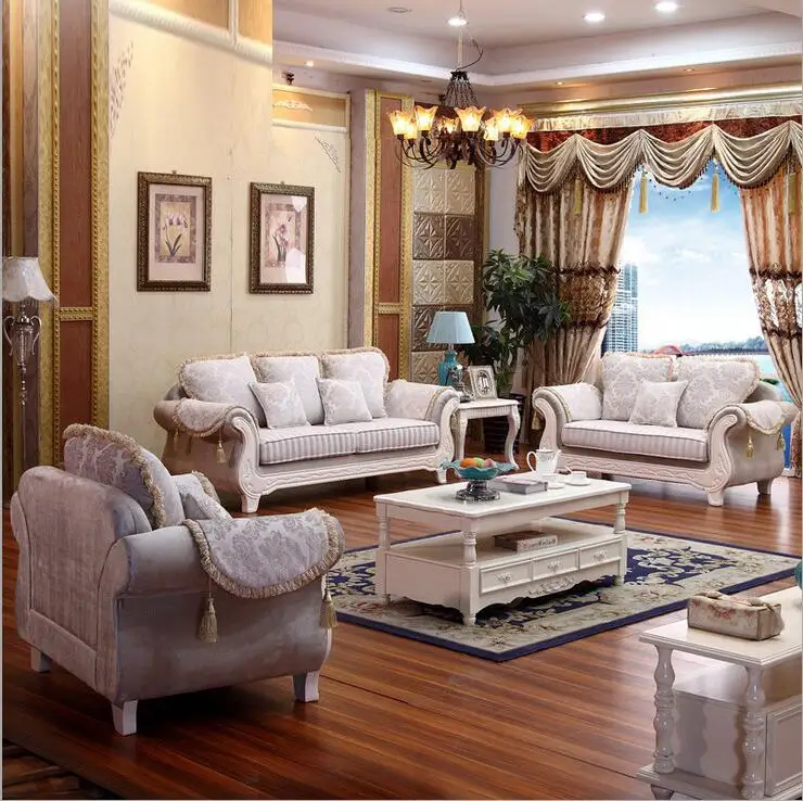 living room furniture modern fabric sofa European sectional sofa set 1049