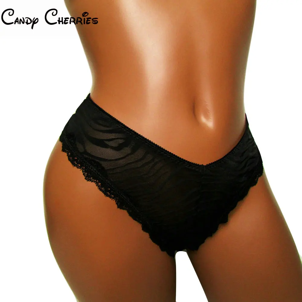 Candy Cherries zebra exy Briefs Panties Lace Underwear lace Sexy Panty