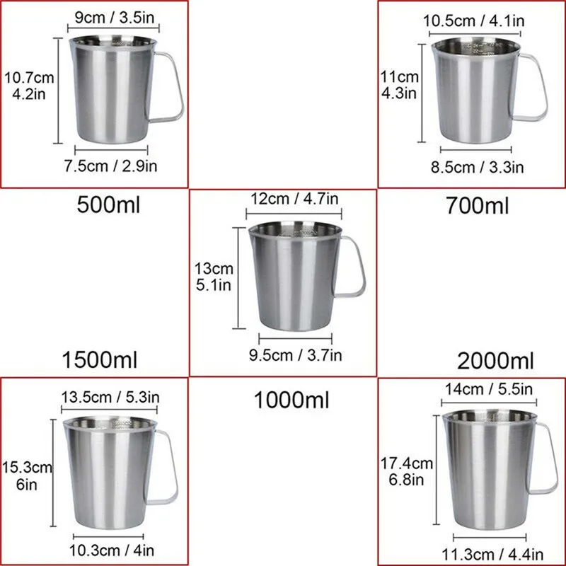 304 толстый кувшин для вспенивания молока из нержавеющей стали, чашка для латте, кофе, художественная мерная чашка со шкалой, чайная чашка
