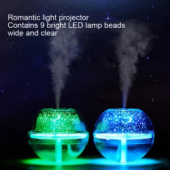 

USB Night Lamp Projector Air Humidifier Aroma Diffuser Ultrasonic Mist Maker