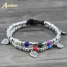 Anslow, Новое поступление, модные ювелирные изделия, хит, богемный стиль, для девочек, детей, женщин, кожаный браслет Bnagle, для мужчин, рождественский подарок, LOW0402LB