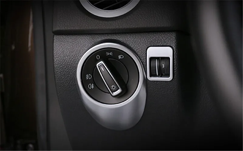 Для Volkswagen Tiguan 2010 2011 2012 2013 2014 2015 крышка переключателя фары декоративные блестки Abs