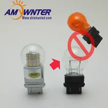 AMYWNTER P27/7W 3157 led car-styling Dual Light Function 3156 LED Amber Yellow White car Brake lights bulbs Red Car Light Source