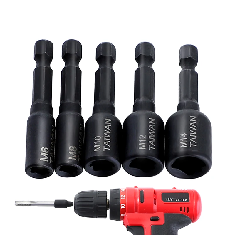 Details about / 8 Pcs//set 1//4 Inch Hex Shank Screw Tap Socket Adapter Square Driver Workshop Kit