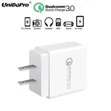 UNIDOPRO Quick Chargeur QC 3,0 18 Вт США/ЕС вилка настенное зарядное устройство для vernee Mars Pro Apollo X Mix 2 M5 Thor Plus адаптер быстрой зарядки