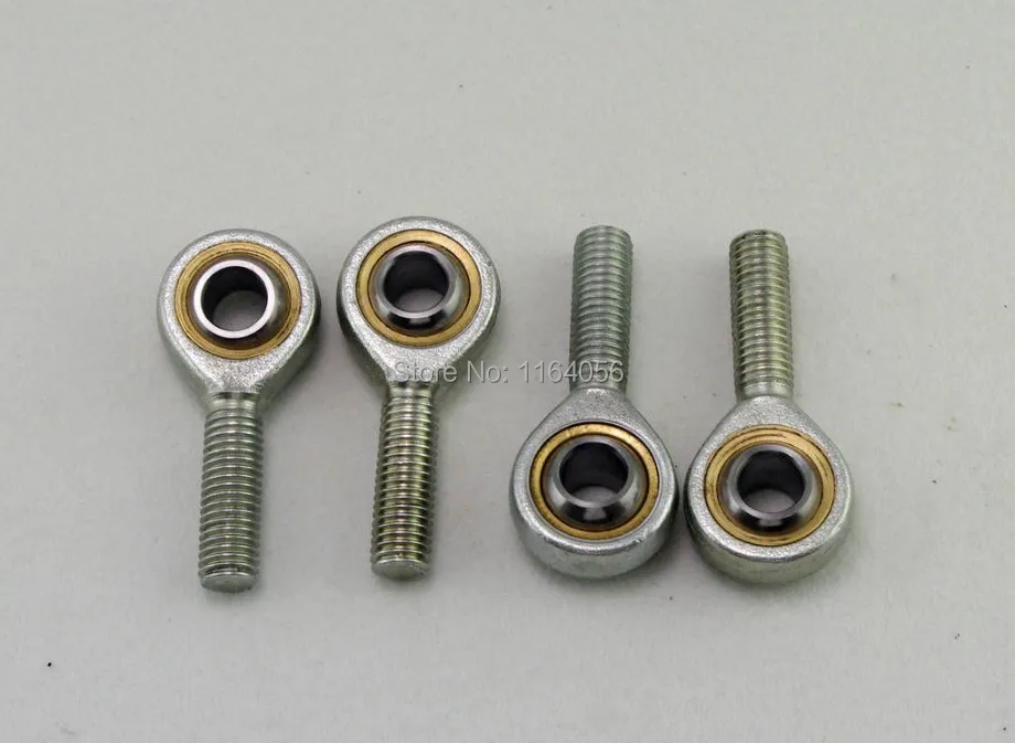 

4pcs 6mm Male Right Hand Thread Rod End Joint Bearing Metric Thread M6x1.0mm SA6T/K POSA6