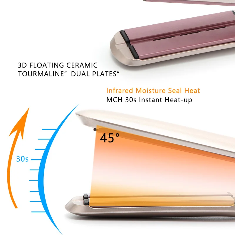 2 в 1 инфракрасный выпрямитель волос расчёски для волос Flat Iron керамика MCH 450 градусов салон Ultrason пара титан пластины выпрямления
