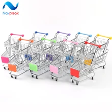 100 шт/партия двухслойные креативные складские мини-тележки для покупок настольные мини-тележки для супермаркетов чистая ручная роспись коробка для хранения