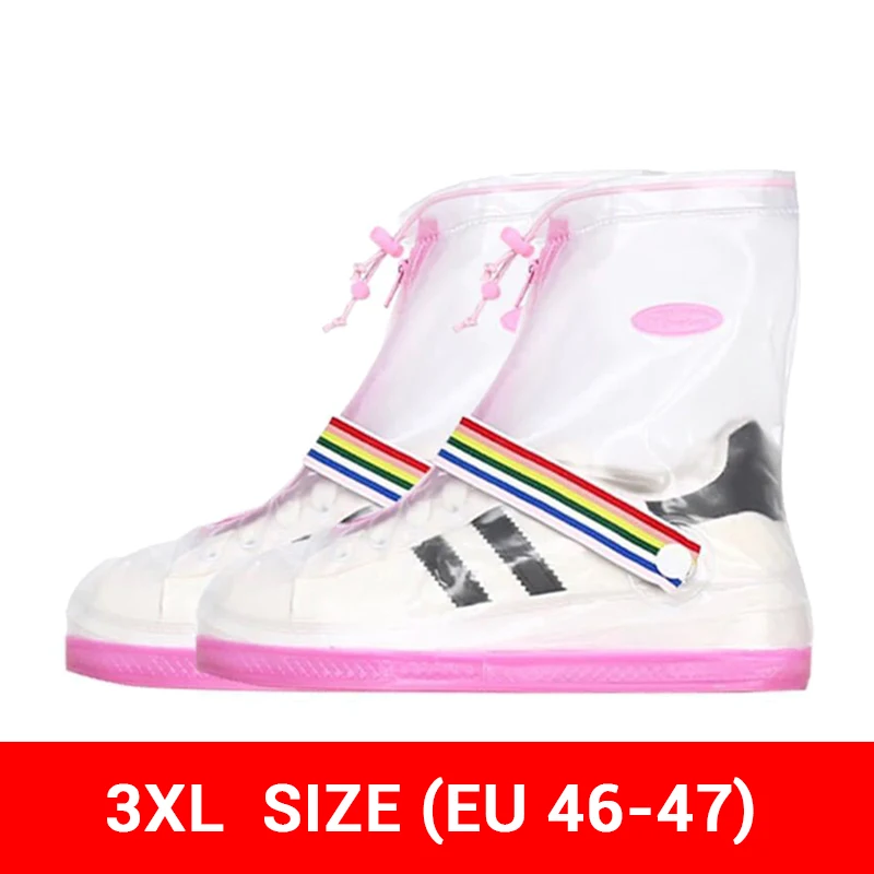Непромокаемые ботинки в байкерском стиле; водонепроницаемые; велосипедные; байкерские; нескользящие; мотоциклетные ботинки; непромокаемые; мотоциклетные ботинки; Многоразовые - Цвет: H-188-3XL-Pink