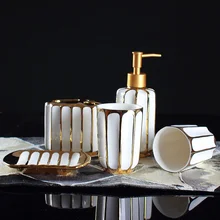 Европейская кружка для мытья Набор для ванной комнаты вилла модель комнаты ванная комната роскошный набор для чистки набор из пяти LO728951