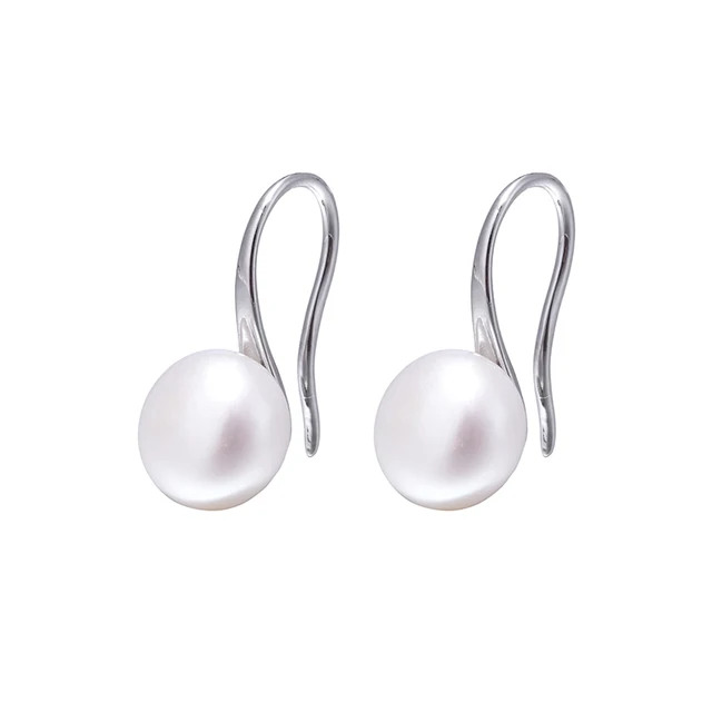 White Pink Purple 8 9mm Natural Freshwater Pearl Clip Earrings For White Pink Purple 8 9mm Natural Freshwater Pearl Clip Earrings For Women Fashion 925 Sterling