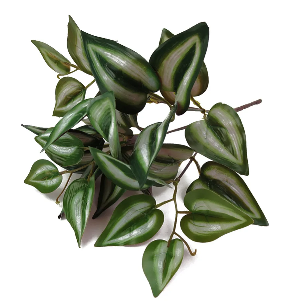 

5Fork Artificial Plastic Leaves Long Branch Green Fake Plants Spring Wedding Home Decoration Arrangement Accessories faux foliag