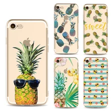Yellow Pineapple Phone Cases for iphone 6 6s 6Plus 7 7s 7plus Soft Slim TPU Soft New Interesting Mobile Phone Cover Case
