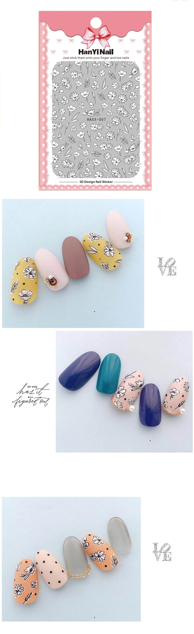 1 лист лак для ногтей задний клей деколь декорации дизайн ногтей стикер для ногтей Советы красоты