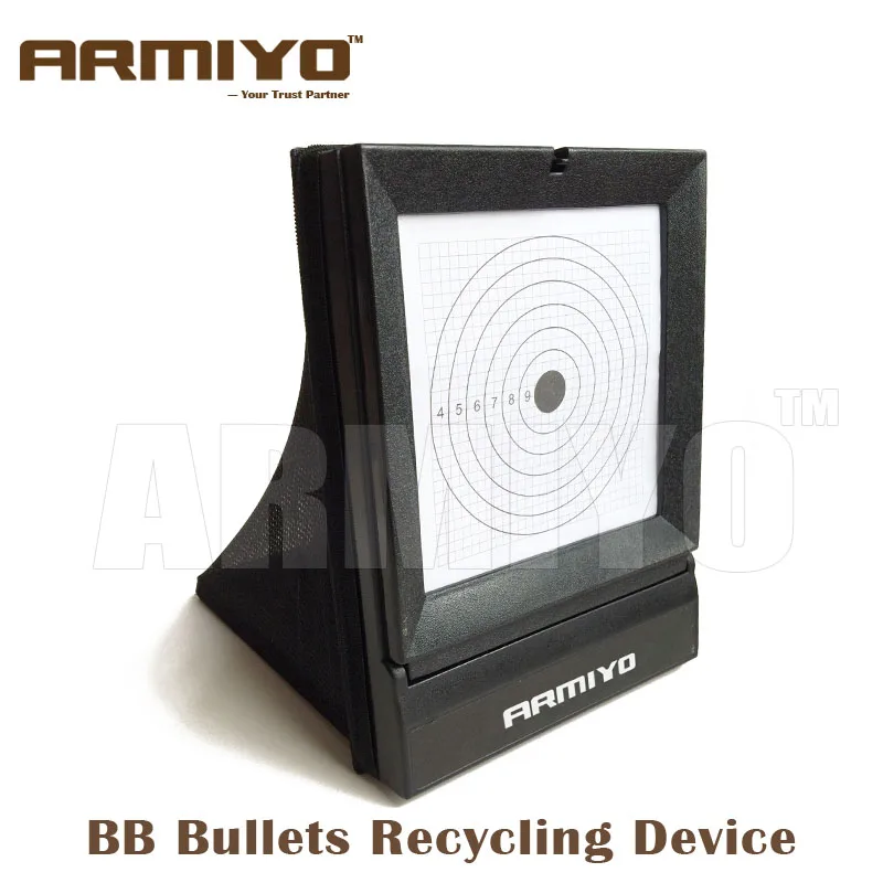 Armiyo Portable BB Bullets Recycling Device Airsoft Aim Target for Paintball Shooting Durable Net Trap 10 Sheets Paper | Спорт и