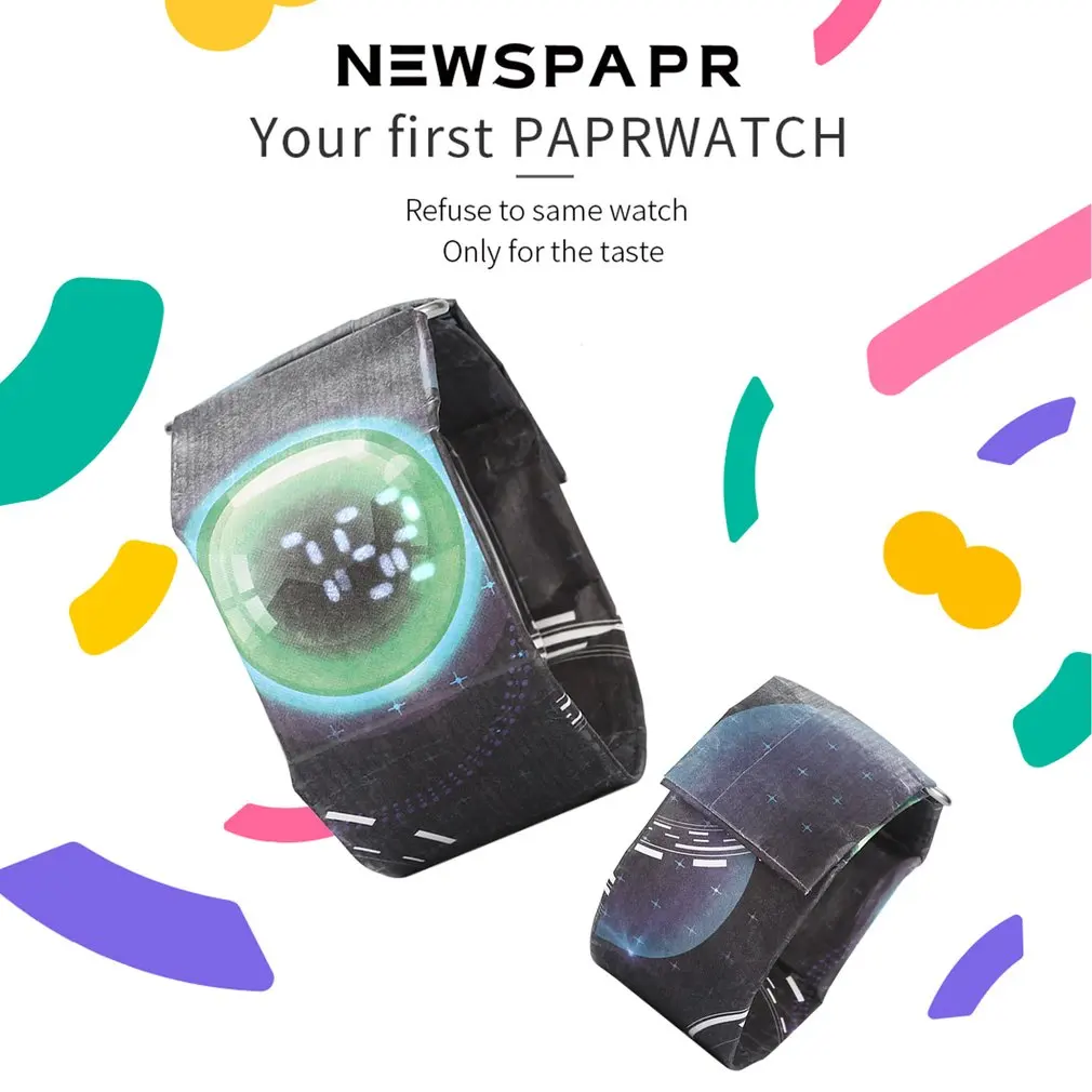 Персонализированные бумажные часы жизнь водонепроницаемый бумага ремешок