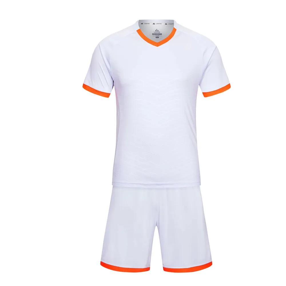 Мужские, женские, детские футбольные комплекты, форма Джерси, спортивный комплект, Молодежные футбольные майки для мальчиков, рубашки и шорты, тренировочный костюм с индивидуальным принтом - Цвет: 5017 white jerseys