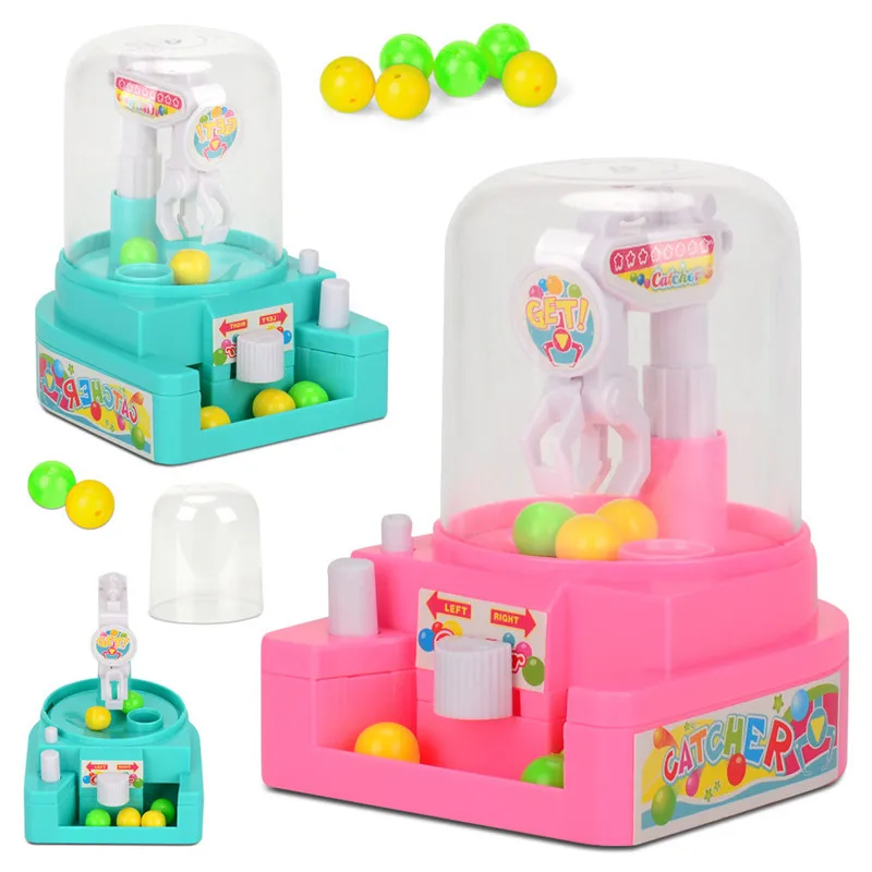 Mini Doll Machine Grab Ball Candy Catcher Gum Crane Kids Party Toys Role Play juguetes brinquedos oyuncak speelgoed  #4J19 (3)