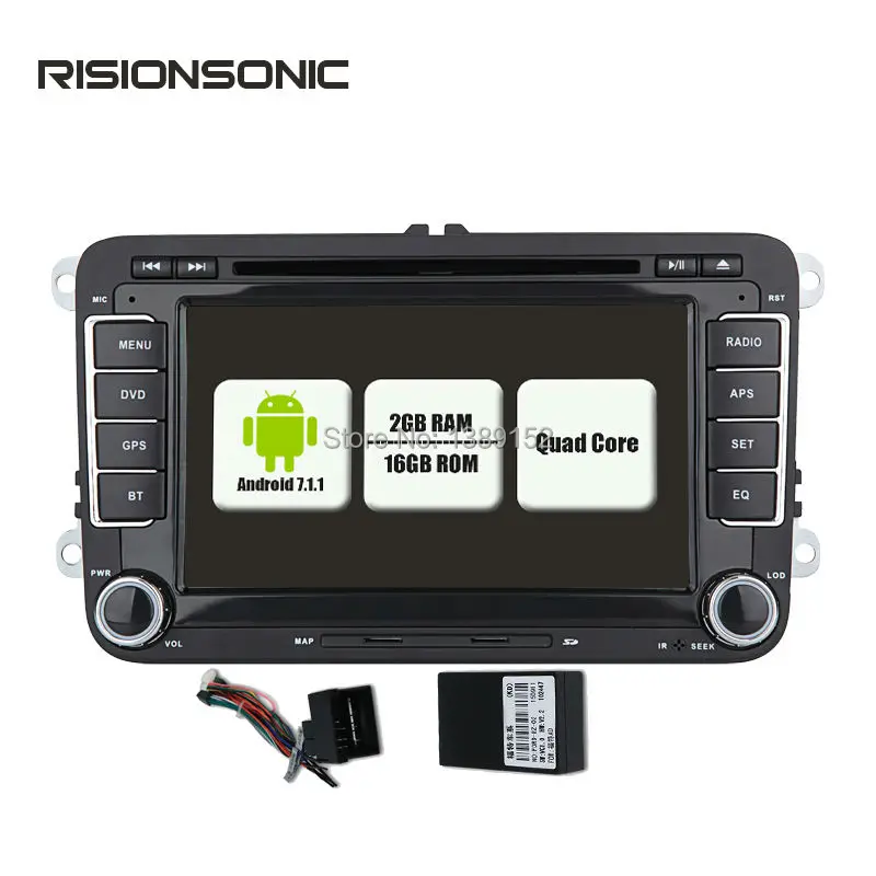 Android 7.1.1 автомобильный dvd Навигации для Volkswagen VW Polo Jetta Tiguan passat B5 b6 cc skoda octavia fabia SWC wifi