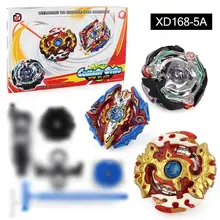 3 шт./компл. спиннинг Топ 168-5 металлический бой прядильный Металл 4D фьюжн с пусковой ручкой Спиннинг топ игрушки подарки для детей YH1239-1