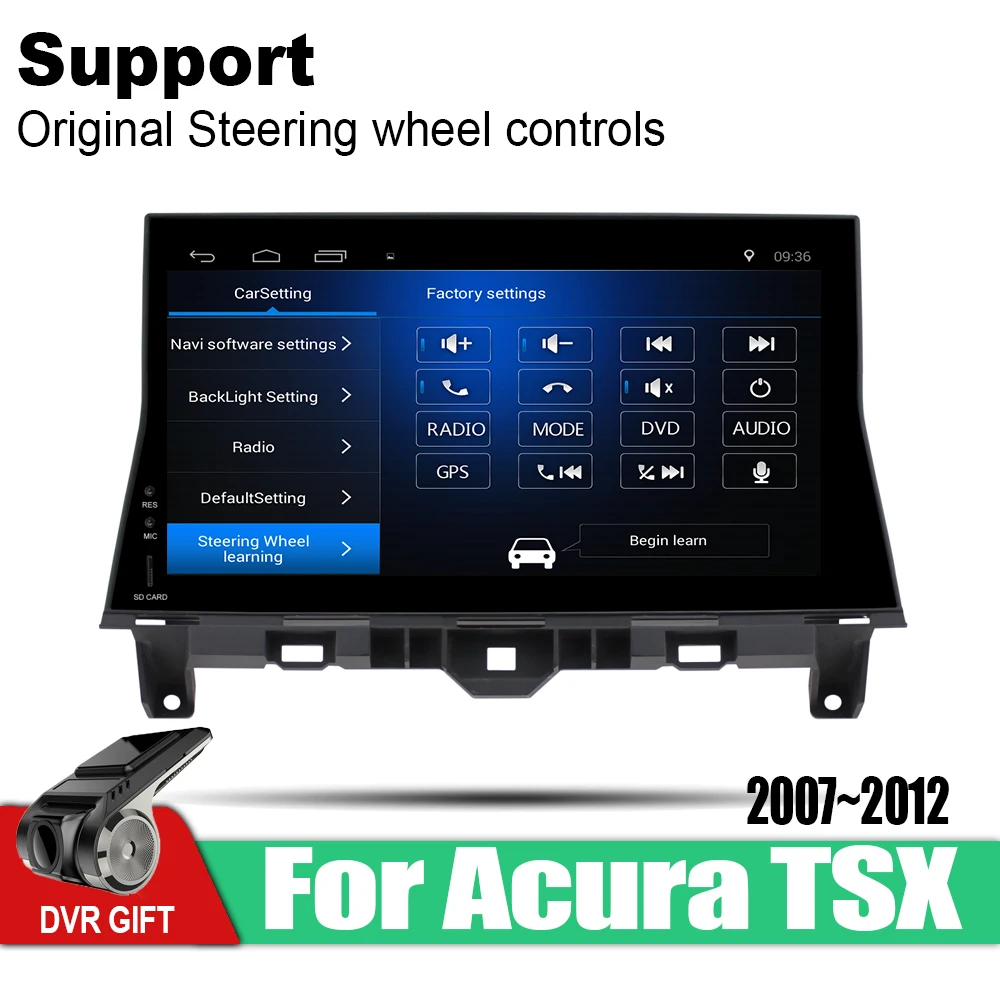 Автомобильный gps мультимедийный плеер для Acura TSX 2007 2008 2009 2010 2011 2012 автомобильный Android навигатор raido Видео Аудио плеер стерео