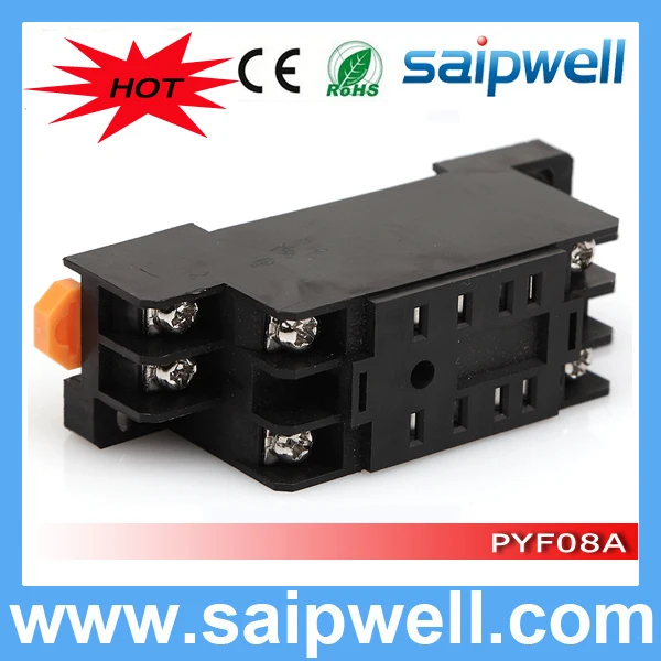 

Free shipping 10pcs/lot PYF08A Mini Relay Socket Base For MY2 57.02 H3Y-2