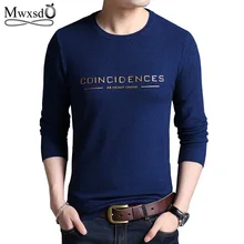 Марка mwxsd Модный пуловер свитера простой стиль свитер с круглым вырезом Джемперы осень тонкий мужской трикотаж плюс M-4XL