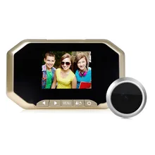 TEQStone 3.0″ HD LCD Digital Doorbell Peephole Viewer Camera Intercom Monitor Video Golden
