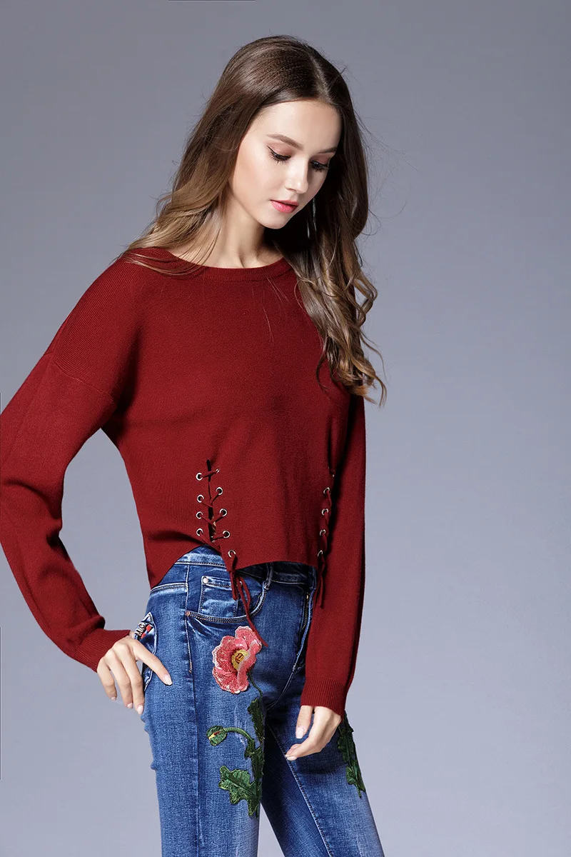 Blusas De Inverno Feminina свитер женский осенний и зимний узор Халаза талия фонарь длинный рукав свитер Женская волна