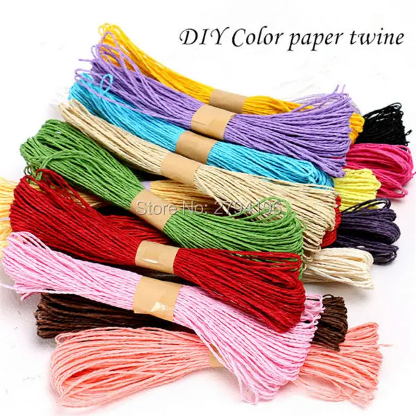 16 Colors 20 M Natural Color Paper Twine Hessian Jute Twine Rope Paper