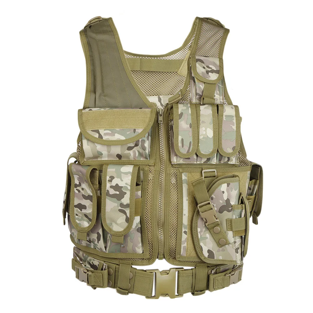  Outlife Men Military Tactical Vest Paintball Camouflage Molle Hunting Vest Assault Shooting Hunting