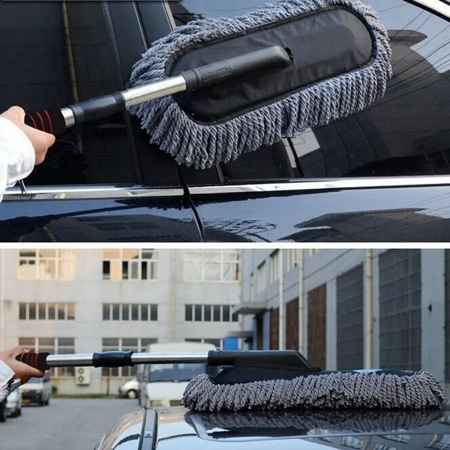 Large Microfiber Telescoping Car Wash Body Duster Brush Dirt Dust Mop Cleaning Tool Dusting Mops Dusters