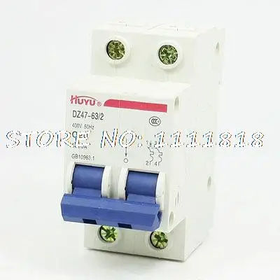 

6000A Breaking Capacity 2P Pole Miniature Circuit Breaker 400VAC 20A